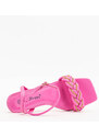 STEPHAN Fuchsiové dámské sandály na vysokém podpatku Tenedi - Obuv - Fuchsiová || Neon || Růžová