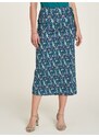 Modrá dámská květovaná variabilní sukně Tranquillo - Dámské