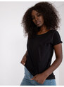 Fashionhunters Černé bavlněné tričko s kapsou Ventura MAYFLIES