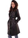 Funk´n´Soul dámský koženkový kabát černý