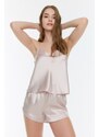 Trendyol Satin Woven Pajama Set with Powder Back Detail