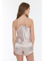 Trendyol Satin Woven Pajama Set with Powder Back Detail