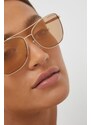 Sluneční brýle MICHAEL Michael Kors dámské, zlatá barva