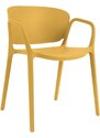 Žlutá plastová zahradní židle Kave Home Ania