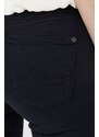 Kalhoty Pepe Jeans Soho dámské, černá barva, přiléhavé, medium waist