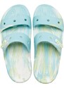 Dámské pantofle Crocs CLASSIC SANDAL MARBLED zelenomodrá