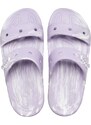 Dámské pantofle Crocs CLASSIC SANDAL MARBLED fialová