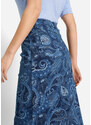 bonprix Džínová sukně s potiskem Modrá