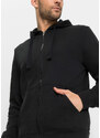 bonprix Mikinová bunda s kapucí (2 ks) s recyklovaným polyesterem Šedá