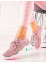 PK Luxusní tenisky dámské růžové bez podpatku