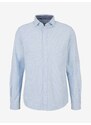Světle modrá pánská pruhovaná košile Tom Tailor - Pánské