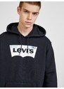 Levi's Černá pánská mikina s kapucí Levi's - Pánské