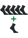GAZDAN 5+1 ZDARMA snížené ponožky extra volný lem Lonka tmavě šedá 35-38