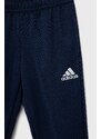 Dětské kalhoty adidas Performance HC0336 tmavomodrá barva, s aplikací