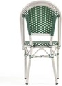 Zeleno bílá zahradní židle z umělého ratanu Kave Home Marilyn
