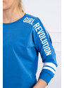 MladaModa Tepláková souprava Girl Revolution barva džínová