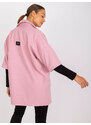 Fashionhunters Světle růžový kabátek na jeden knoflík od Aliz RUE PARIS