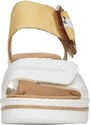 Letní sandály na klínu Rieker 67476-69 žlutá