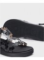 Lakované dámské sandály Wonders C6510 černá