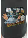 Trendyol Anthracite Back To The Future Licensed Printed Loose Knitted T-Shirt