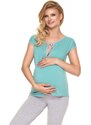 ProMamku Mátové dvoudílné těhotenské a kojící pyžamo