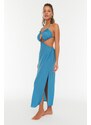 Trendyol Turquoise Cut-Out Detailed Beach Dress