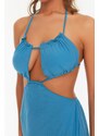 Trendyol Turquoise Cut-Out Detailed Beach Dress