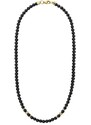Manoki Pánský korálkový náhrdelník Giorgio Gold - 6 mm přírodní matný onyx