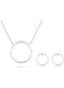 Biju Set z chirurgické oceli BASIC kruh, řetízek + náušnice 100021-1