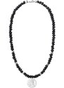 Manoki Korálkový náhrdelník Fabio - lávový kámen, americká mince Liberty