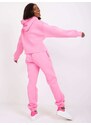 Fashionhunters Růžový převazový set s kapucí Laraina
