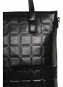 Barebag Větší moderní černá dámská kabelka S692 GROSSO