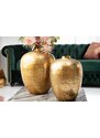Moebel Living Sada dvou zlatých kovových váz Marisol 27/33 cm