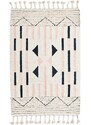 Madam Stoltz Ručně tkaný koberec Frayed Cotton Off White 120 × 180 cm