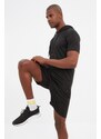 Trendyol Black Men's Regular/Regular Fit Hooded, Shorts and Tracksuit Set