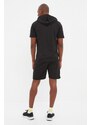 Trendyol Black Men's Regular/Regular Fit Hooded, Shorts and Tracksuit Set