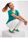 Fashionhunters Zelené bavlněné tričko Salina MAYFLIES