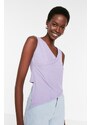 Trendyol Lilac Asymmetric Ribbed Knitted Undershirt