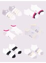 Yoclub Kids's Girls' Ankle Cotton Socks Patterns Colours 6-pack SKS-0008G-AA00-002