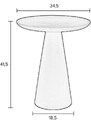 White Label Růžový kovový odkládací stolek WLL RINGAR 34,5 cm