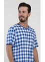 Cool Comics Pánská noční košile s krátkým rukávem Karlos - modrá