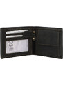 Kvalitní volná pánská kožená peněženka černo hnědá - Tomas Crues černá