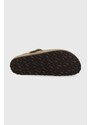Semišové pantofle Birkenstock Boston dámské, hnědá barva, 960813-oil.tab.br