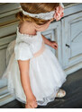 Luxusní sváteční šaty abel and lula 5005 bílé