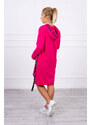 Fashionweek Sportovní mikinové šaty s kapucí a potiskem K9161
