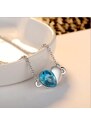 Sisi Jewelry Souprava náhrdelníku, náušnic a náramku Heart Seablue - srdíčko