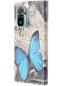 Pouzdro MFashion Xiaomi Redmi 10 - modré - Motýl
