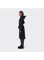 RAINS Černý voděodolný kabát Longer Jacket S