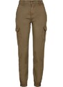 URBAN CLASSICS Ladies High Waist Cargo Pants - olive