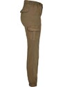 URBAN CLASSICS Ladies High Waist Cargo Pants - olive